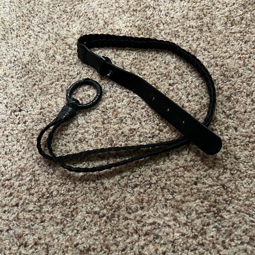 Chicos black leather belt